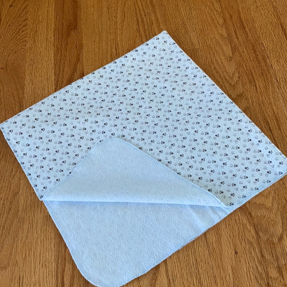 Baby Boy Receiving Blanket Dog Paws Blue